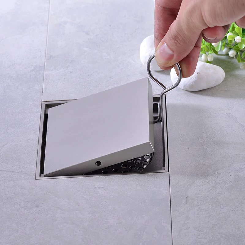 Brass Floor Drains Anti-odor Drainer Bathtub Ground Leakage Shower Strainer Cover Kitchen Bathroom Accessories 100*100mm