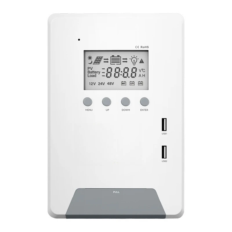 MPPT Solar Controller 60A 12V-48V Photovoltaic RV Home Energy Storage Control System