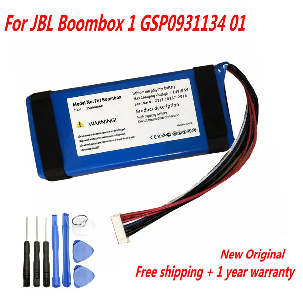 25000mAh GSP0931134 01 Battery For JBL Boombox Boombox1 Boombox 1 JEM3316 JEM3317 JEM3318 Player Speaker