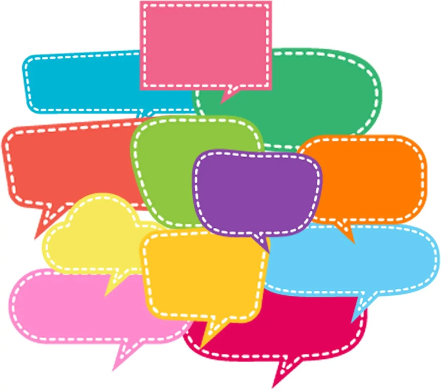 

48 Pcs Speech Bubble Cutouts Classroom Décor 8 Inch and 6 Inch Talking Bubble Shape Cutouts for Students Home Office