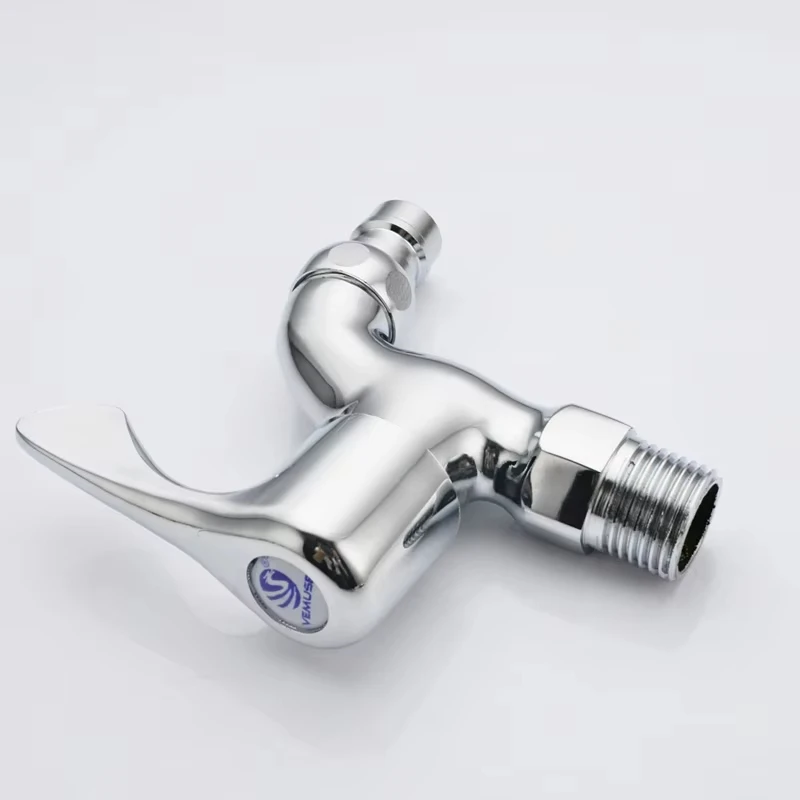 صنبور صنبور جميع صنابير الغسالة النحاسية 4 نقاط صنابير الحائط صنابير الحديقة الخارجية G1 / 2 شخص يفتح الصنبور بسرعة #5