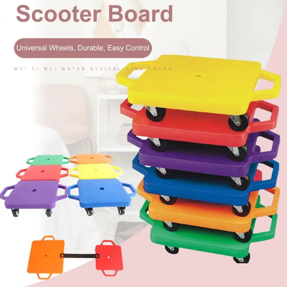 Kids Scooter Board Sports Scooter Board with Handles Universal Wheels Easy Control Plastic Premium Kids Manual Scooter for Kids