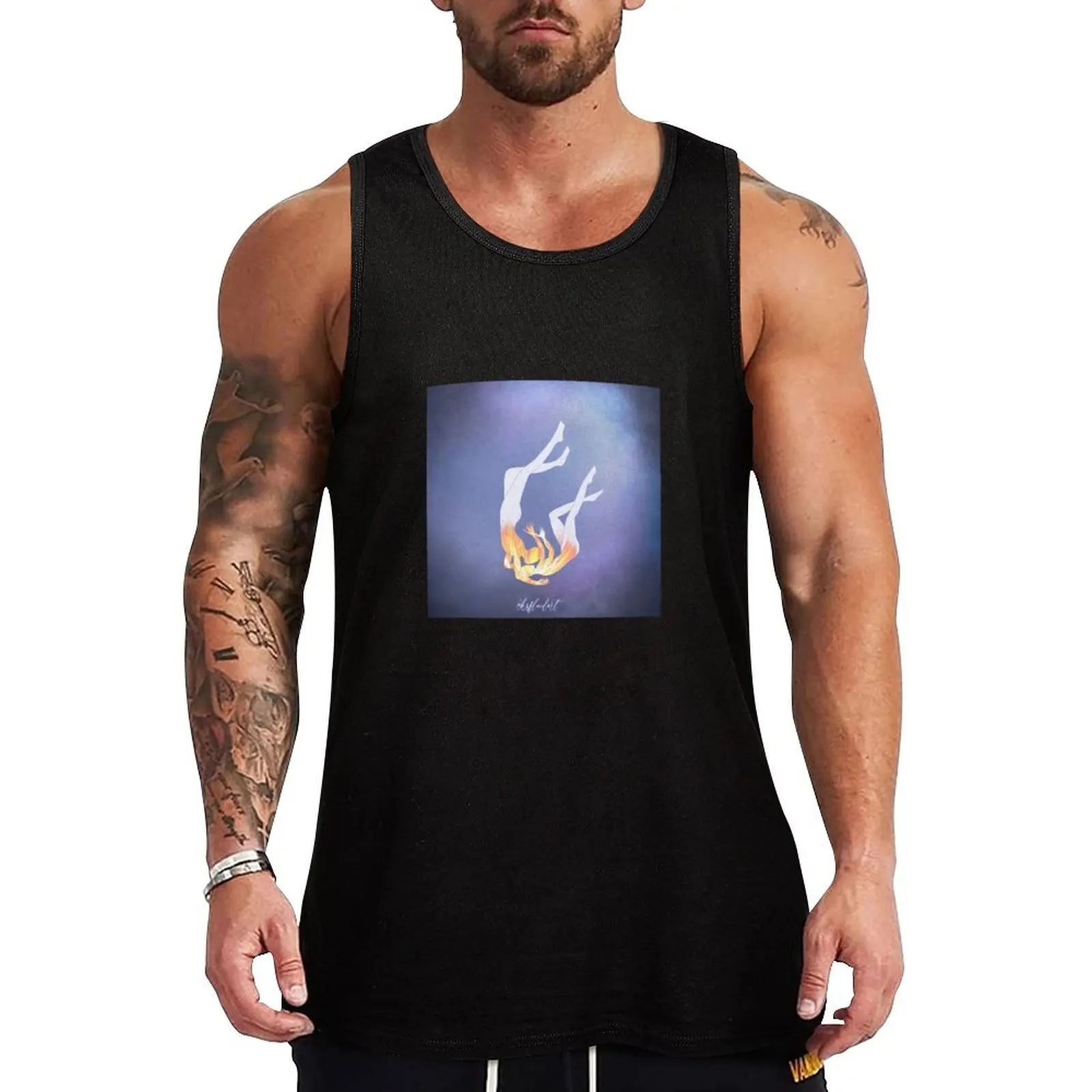 Twin flame Tank Top Simple Tank Top Basic Regular Fit Casual Undershirt