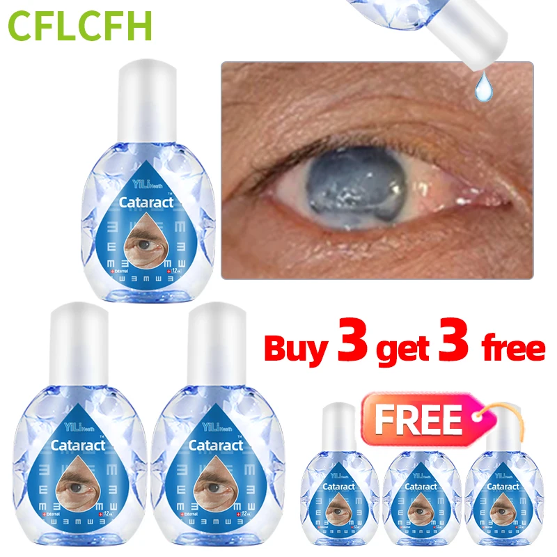 6Pcs Cataract Treatment Eye Drops Medicine Improve Macular Degeneration Eye Discomfort And Blurred Vision Glaucoma Removal