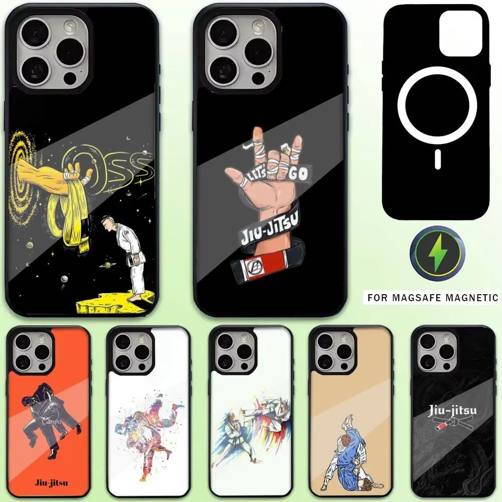 

BJJ Brazilian Jiu Jitsu Phone Case For iPhone17,16,15,14,13,12,11 Plus,Pro Max Magnetic Magsafe Wireless Charging