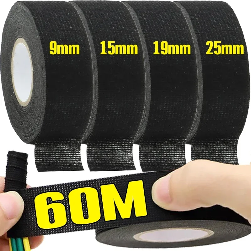 

Electrical Tape Heat-resistant Automotive Wire Harness Cloth Tape Insulation Cables Organizer Adhesive Fabric Wrapping Tapes