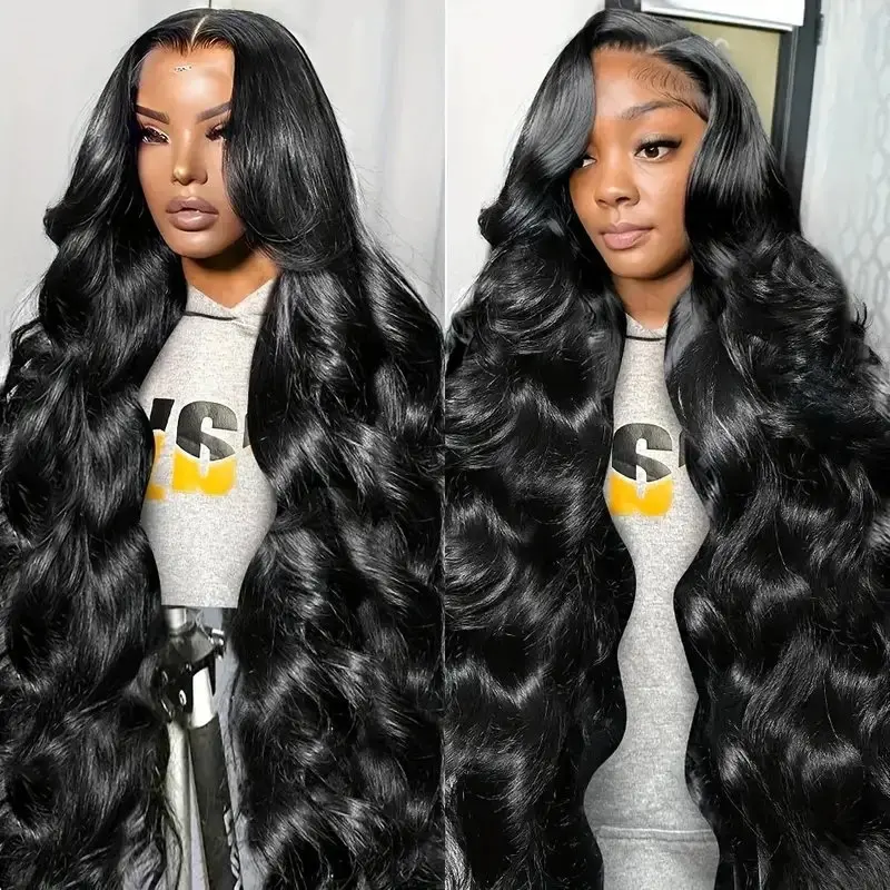 Rosabeauty HD Body Wave Nature Color 13X6 Transparent Lace Frontal Wig 13X4 Front Human Hair Glueless Wig 250% Density