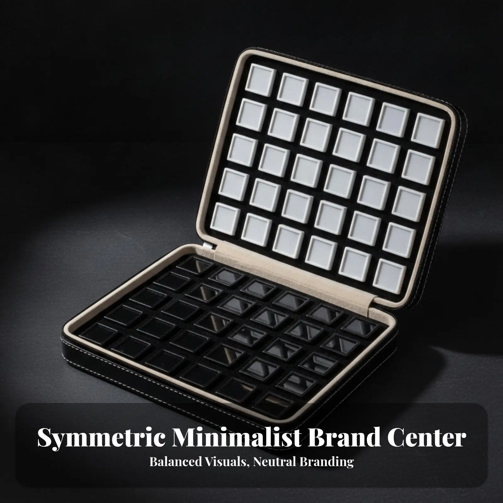 Compact Jewelry Organizer Box for Earrings Rings and Charms with Flat Opening Tabletop Display Case
