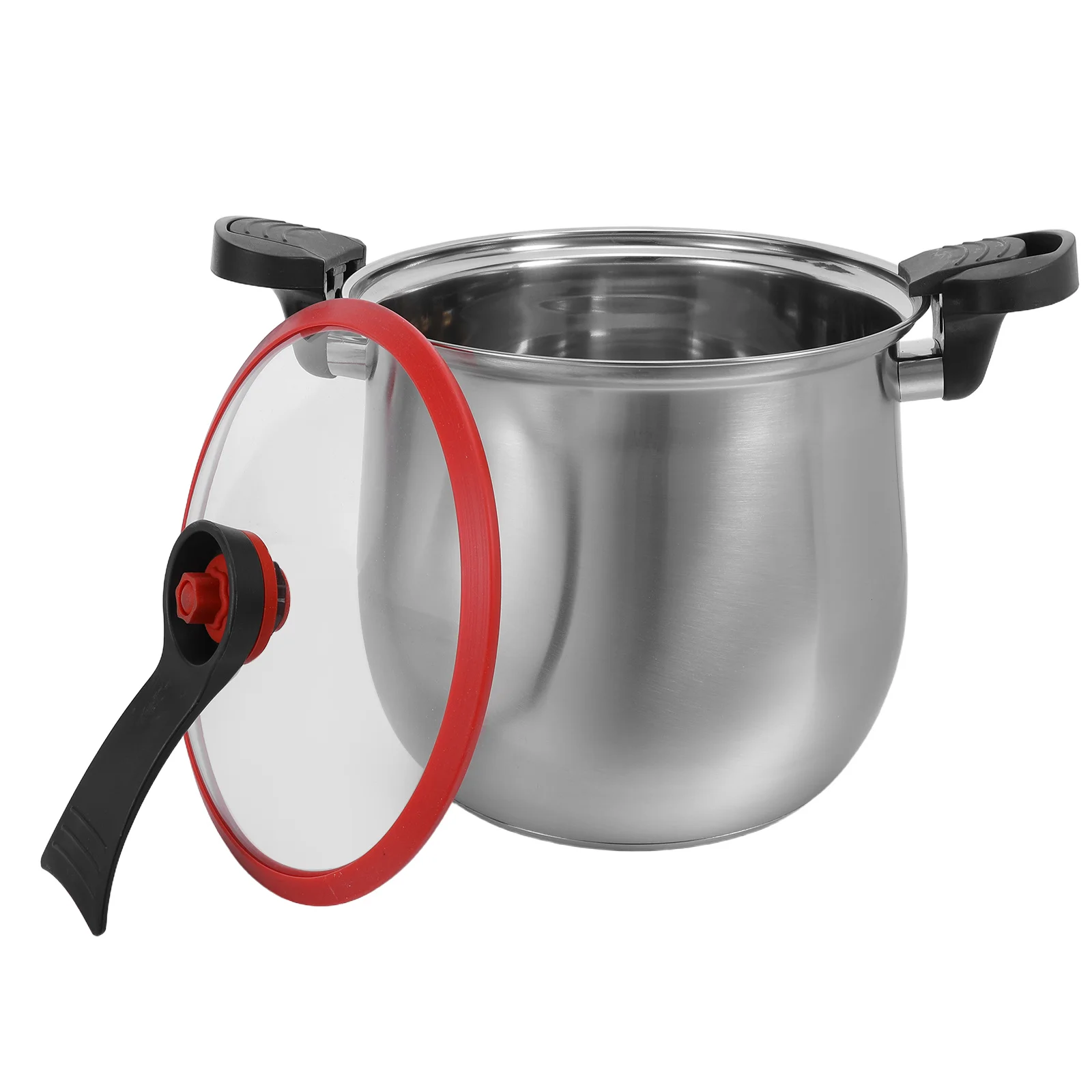 

8L Stainless Steel Micro-Pressure Soup Pot Lid Stockpot For Stew Pasta Noodles Sauces Multifunctional Cookware Kitchen