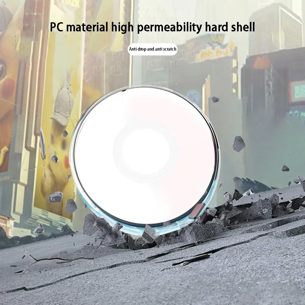 Custodia in cristallo per Pokemon GO Plus + custodia rigida trasparente per PC con accessori protettivi per cinturino per Pokemon B6Y3