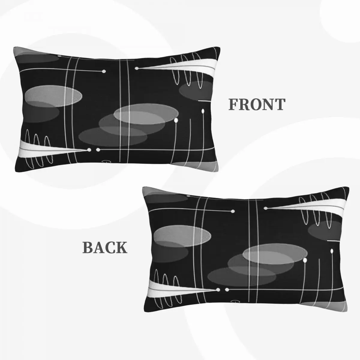 Mid-Century Atomic Space Age Rectangle Pillowcase Cushion Cover Decor Bedroom Bed Home Comfort Throw Pillow