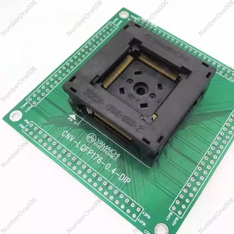 IC234-1284-043 QFP128 IC Test Socket Adapter 14x14mm Body 16x16mm Pitch 0.4mm for Chip Programming and Burn-in