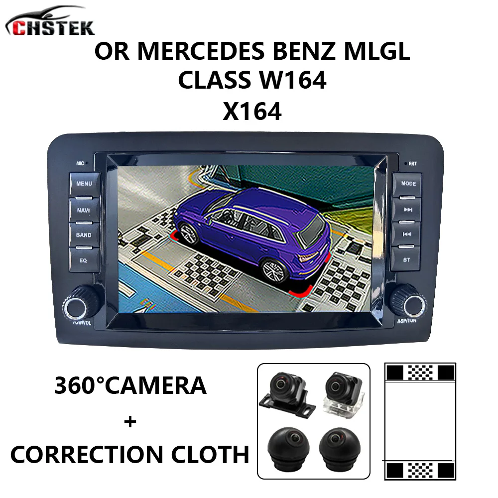 

CHSTEK Qualcomm Car Radio Android Multimedia DVD Player 360° Camera Carplay For Mercedes Benz ML-Class GL-Class W164 X164 ML280