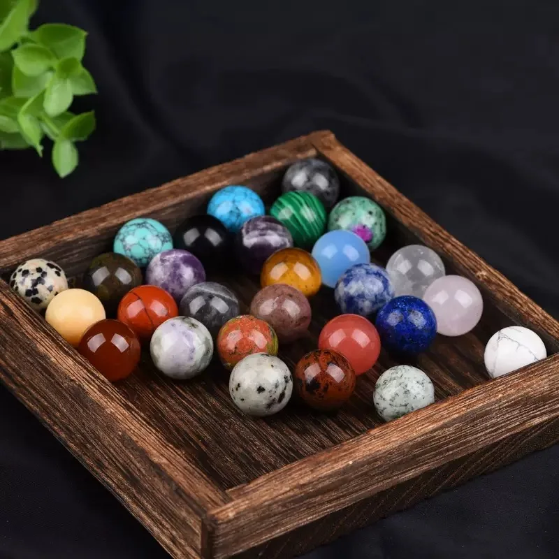 1/2/5/10/20pcs Natural No Hole Crystal Spheres 16mm, Loose Crystal Beads for Handmade Bracelet Accessories & Home Decor Display