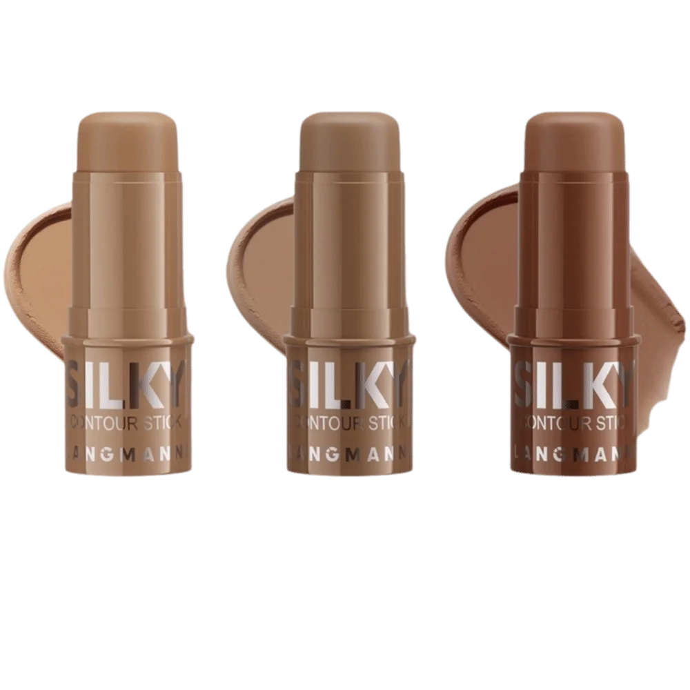 3-Color Face Brightening Contour Stick Multi-Functional Durable Contouring Stick Natural Matte Smooth Application