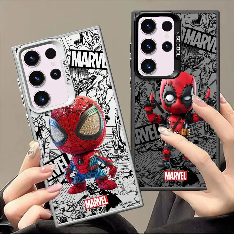 phone case for Samsung Galaxy s23 fe s20 s21 s24 ultra 20 s22 plus S25 S24 fundas hard shell couvre M-Marvels Deadpool Cartoon