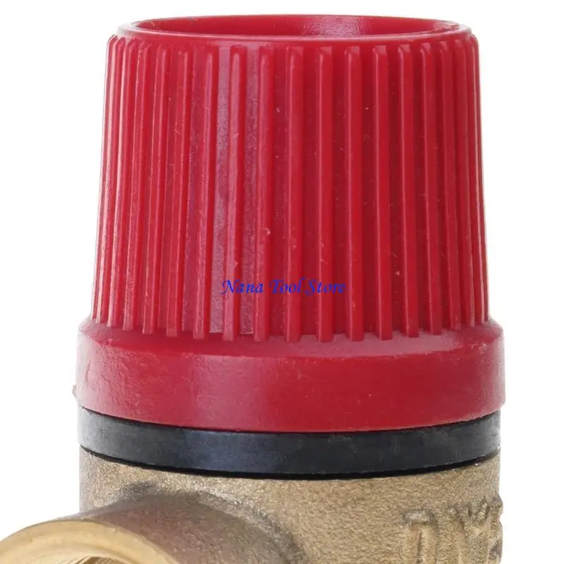 31GJ Portable Sturdy 1/2 Inch Brass Relief Valves DN15 Accessory Convenient for Water Oil and Gas Pressure with EPDM Seal