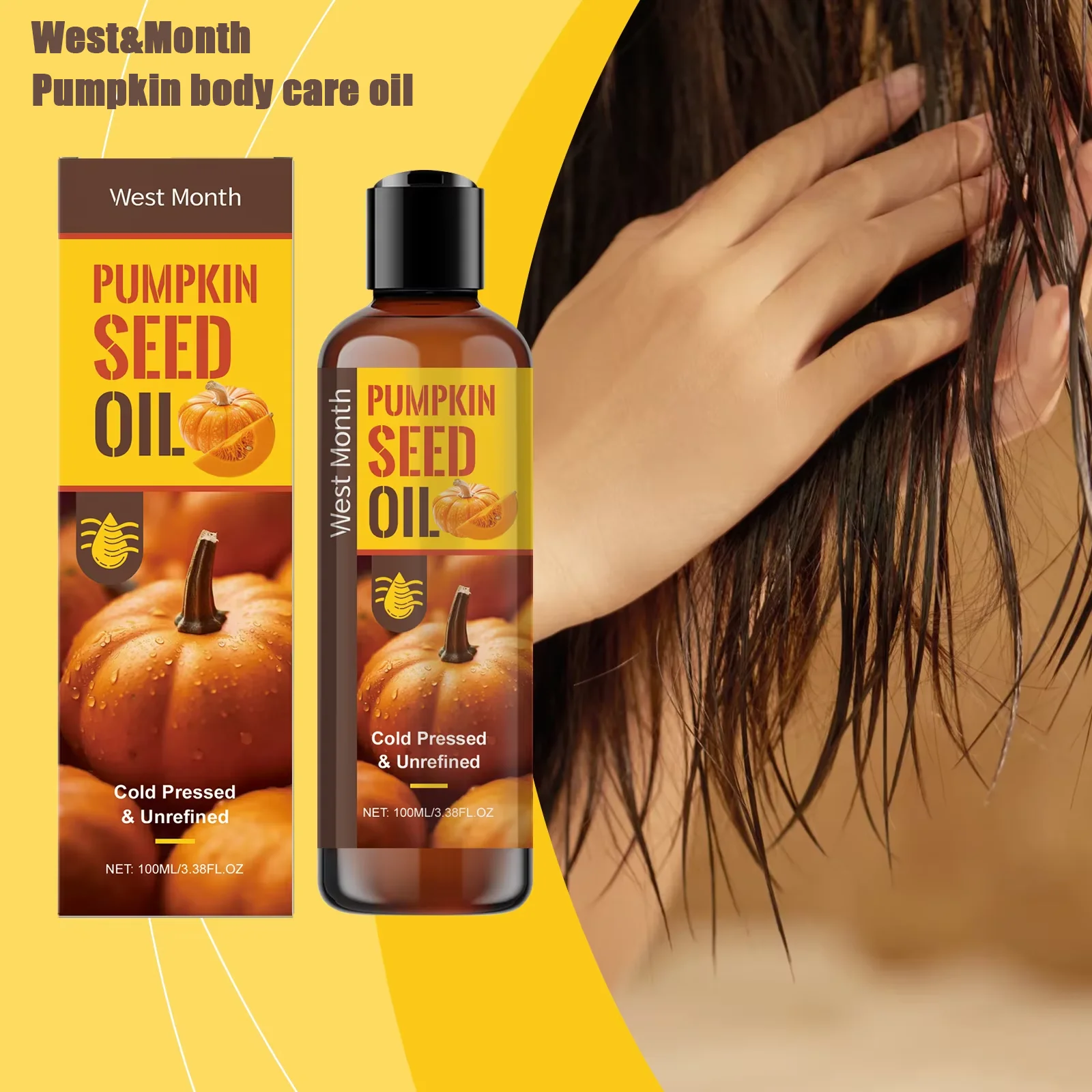 

West Montreal Pumpkin Seed Body Care Oil Ежедневный увлажняющий крем для мягкой кожи и красивых волос - Смесь для ухода за телом и волосами ﻿