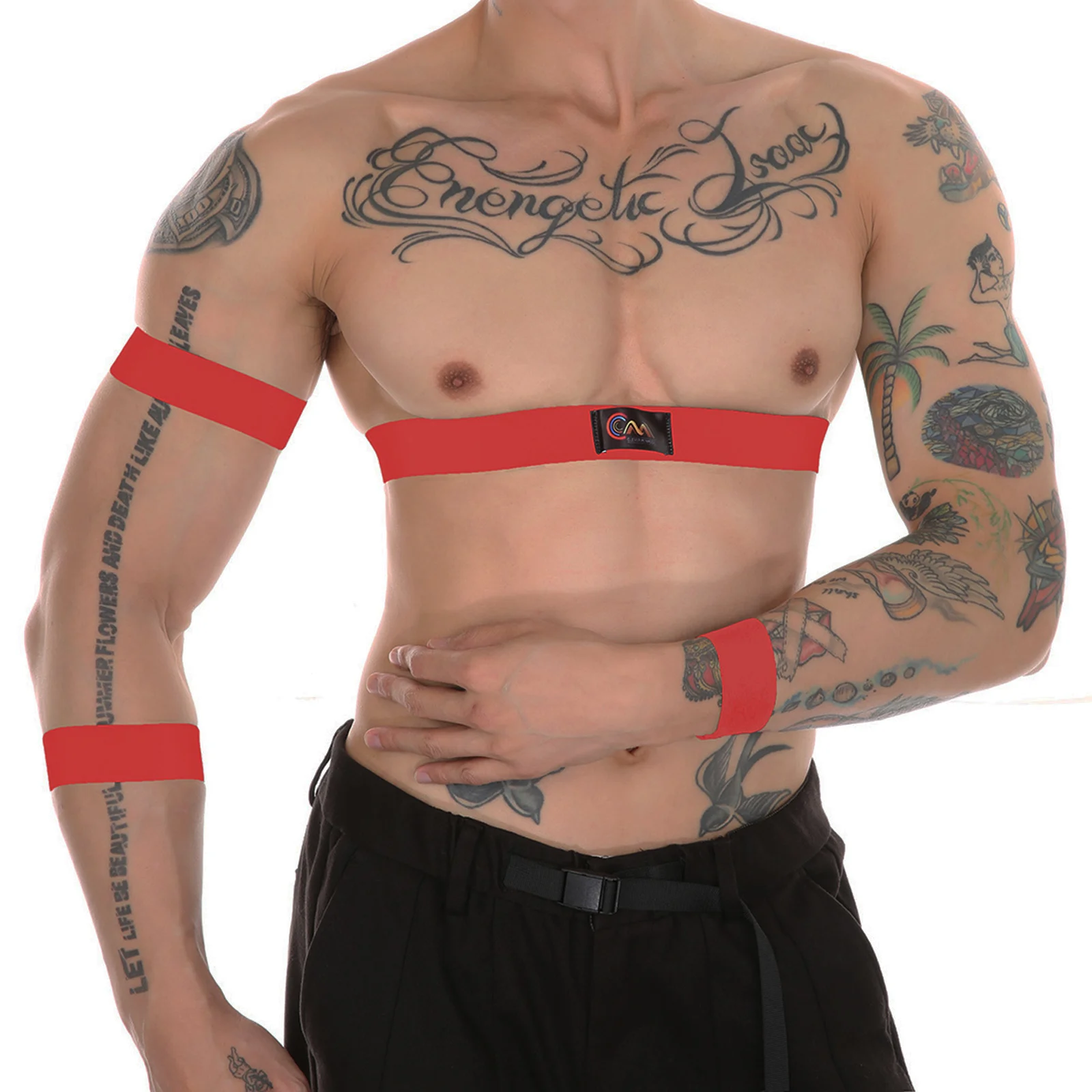 เร้าอารมณ์ Body Harness Man Bondage ชุดชั้นในเซ็กซี่ชายสายรัดยืดหยุ่นเครื่องราง Rave เครื่องแต่งกาย