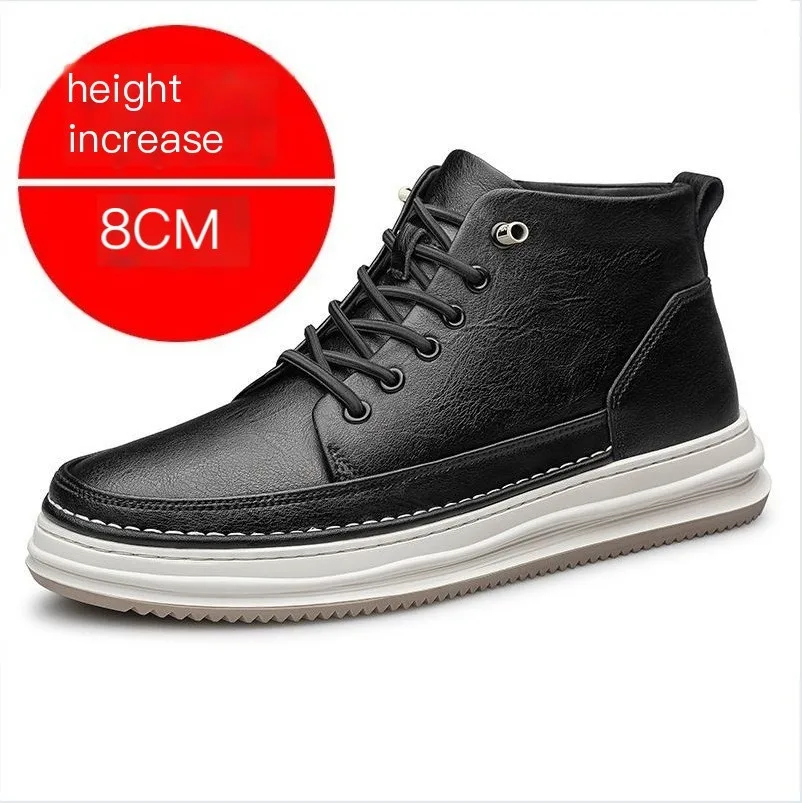 

Casual Genuine Leather New Height Increasing Shoes for Men 8cm Invisible Elevator Sneakers Sport Zapatillas De Hombre