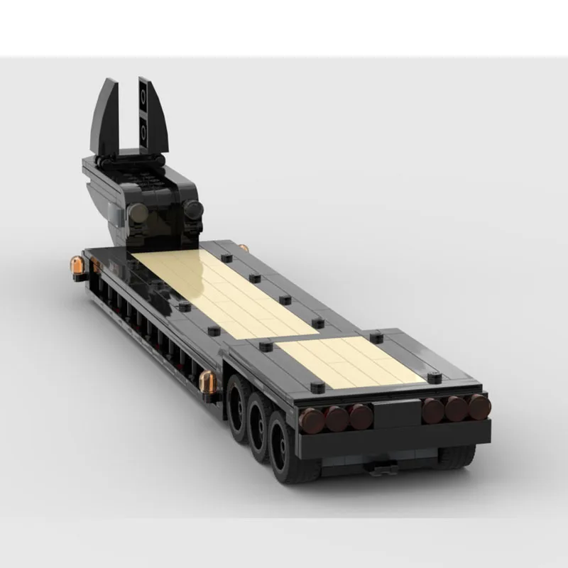 MOC-208837 New Urban Small Three-Axle Cargo Trailer Building Block Model 313 Parts Holiday New Year Educational Toy Gift