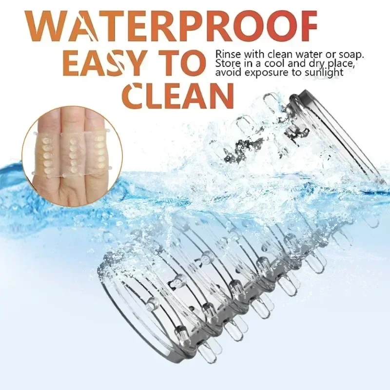 6 قطعة كم القضيب الشفاف الواقي الذكري لعبة الجنس للرجال الانتصاب توسيع قابلة لإعادة الاستخدام تأخير خاتم الديك تحفيز الأزواج ألعاب جنسية 18 #5