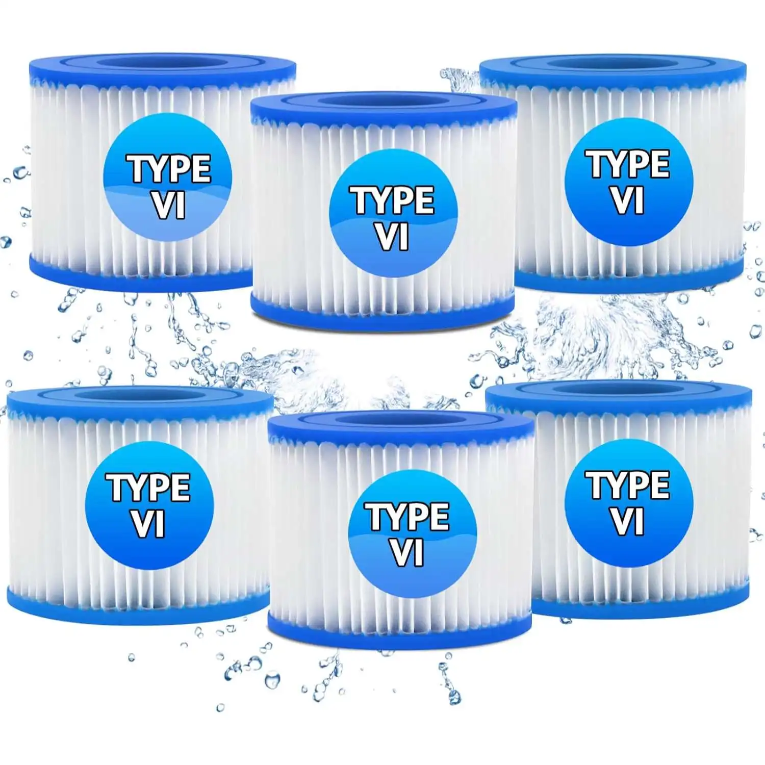 

Hot Tub Filter, Filter Cartridge for Bestway VI and Lay-Z-Spa, 58323, 90352E, Intex, Paris, Miami, Vegas, Monaco, Palm Spring