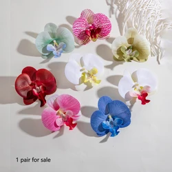 Tocona Butterfly Orchid Flower Earring for Women Jewelry Wedding Gift Party Pendientes Fashion Elegant Female Stud Earrings