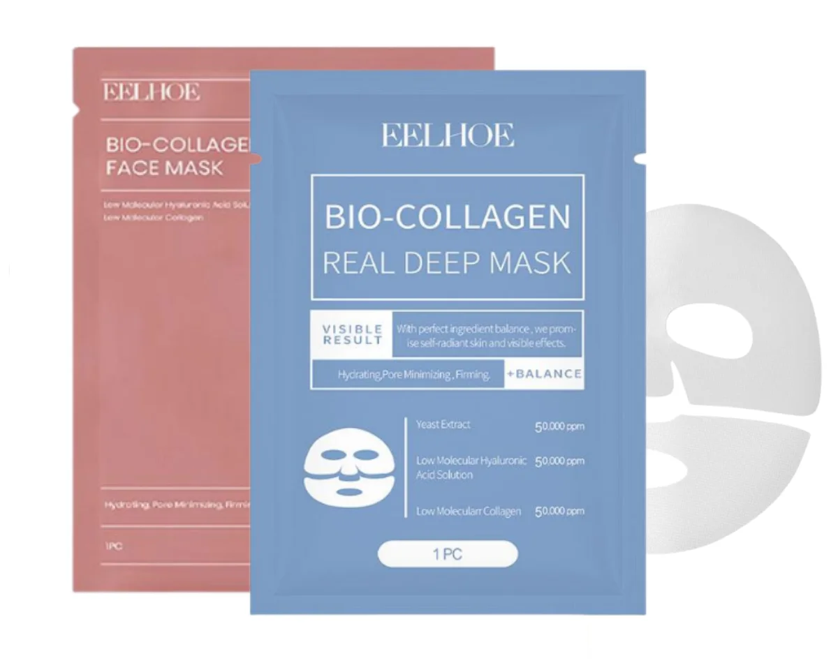 Bio Collagen Real Deep Mask Pores Shrinkin Deep Hydrating Full Face Sleeping Mask Moisturizing Refreshing Brightening  Skin Care