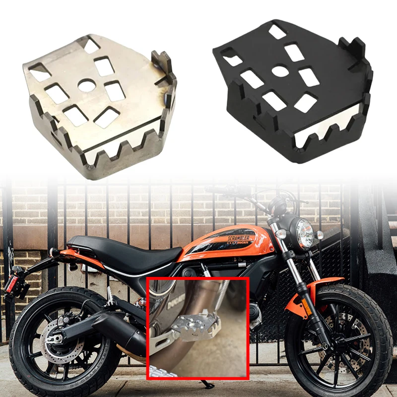 

Fit For Ducati Scrambler 400 800 Scrambler800 Motorcycle Rear Foot Brake Lever Step Tips Extension Plate Enlarge Pedal Extender