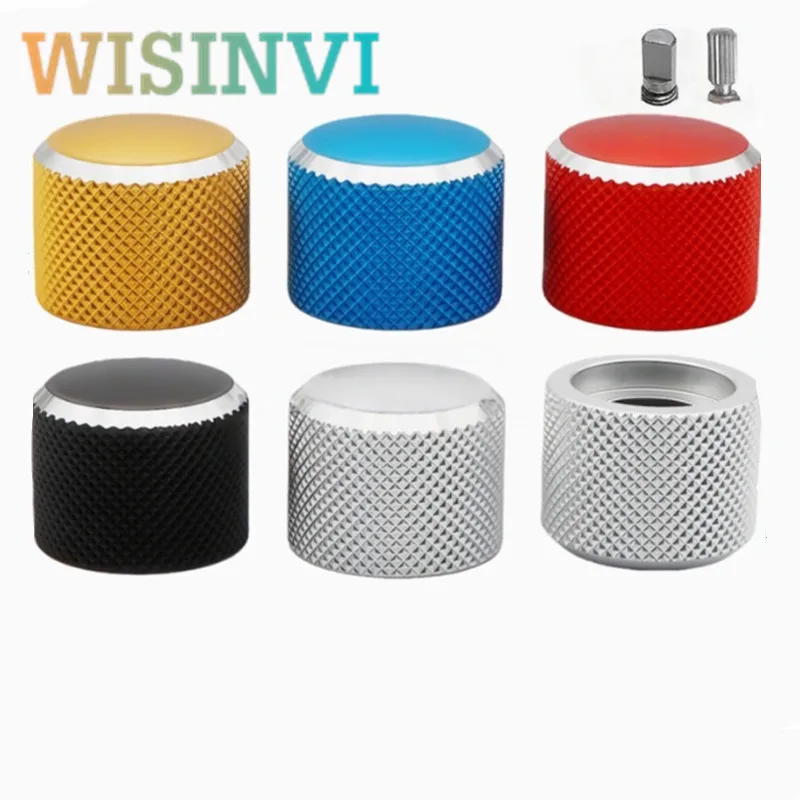 2pcs 21.5X17MM Aluminum Alloy knob Potentiometer Encoder cap Car DVD  knob navigation knob cap Flower /D Shaped Hole 6mm