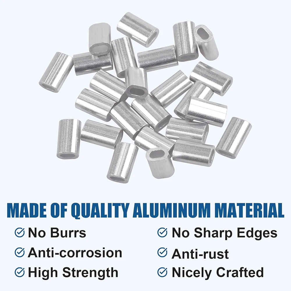 Mangas de Engarce Ovaladas de Aluminio – Barril para Alambre - imagen 4