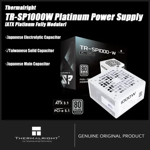 Imagen 1 del producto Thermalright TR-SP1000/850W80PLUS Platinum Efficiency Fuente de alimentación Modular completa 14 CM Fuente de alimentación ATX 3.1 PCI-e 5.1 de forma pequeña