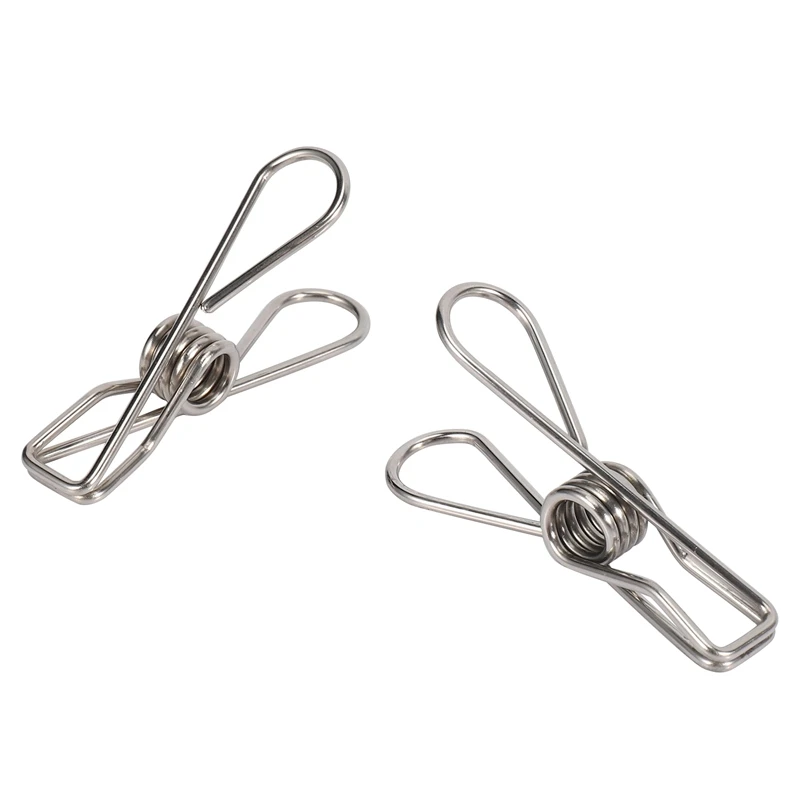 48 Pcs Stainless Steel Wire Clip, Multi-Function Clip, Utility Clip Pins Hanging Clip Office Fastener