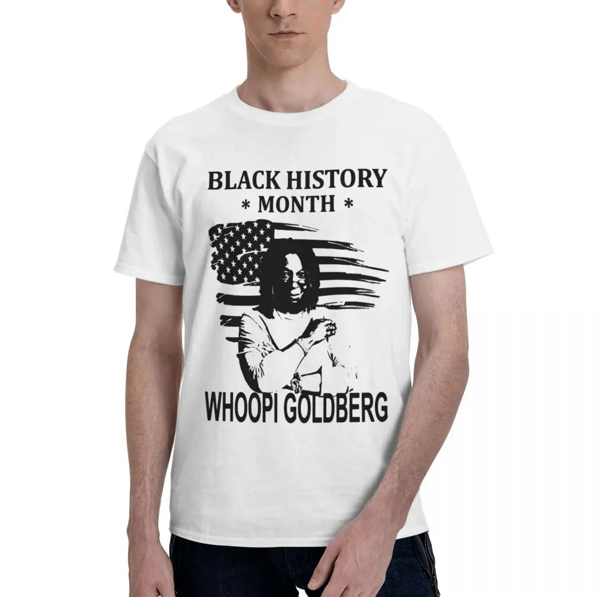 Whoopi Goldberg Black History Month Flag T Shirt O-neck Idea Men Women T Shirts Graphic Y2K Clothes