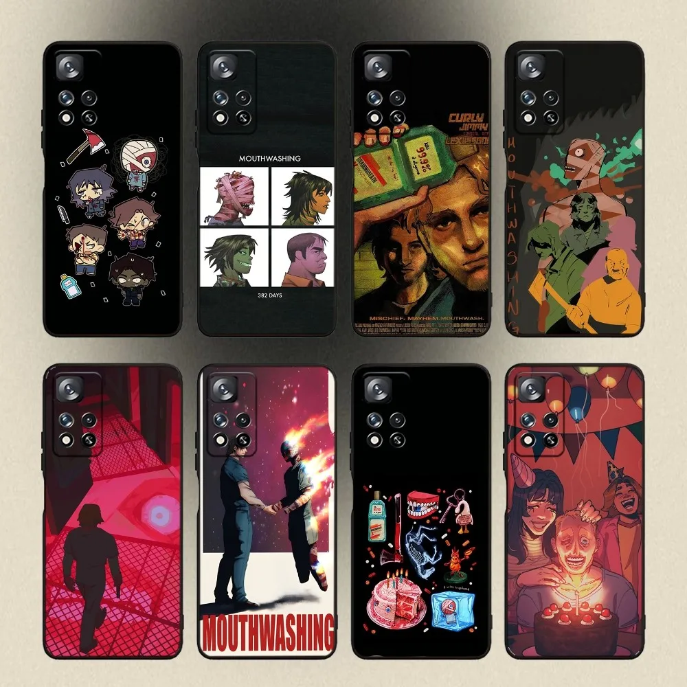 게임 M 구강 세척 지미 곱슬 안야 휴대폰 케이스, 삼성 갤럭시 A20,A21s,A22,A31,A32,A52,A53,A72,73,A80,A91 용 소프트 블랙 커버