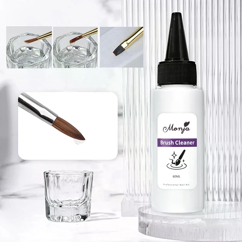 منظف فرشاة الأظافر مزيل السائل جل الأشعة فوق البنفسجية من الأكريليك مزيل الشحوم السريع أداة تنظيف العناية بالأظافر الاحترافية 30/60 مللي #1