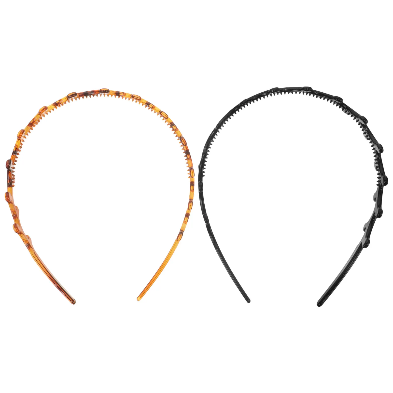 

2Pcs Spa Headband for Women Face Washing Hair Comb Headband Non-Slip Curly Hair Band Workout Headbands with Teeth Plastic