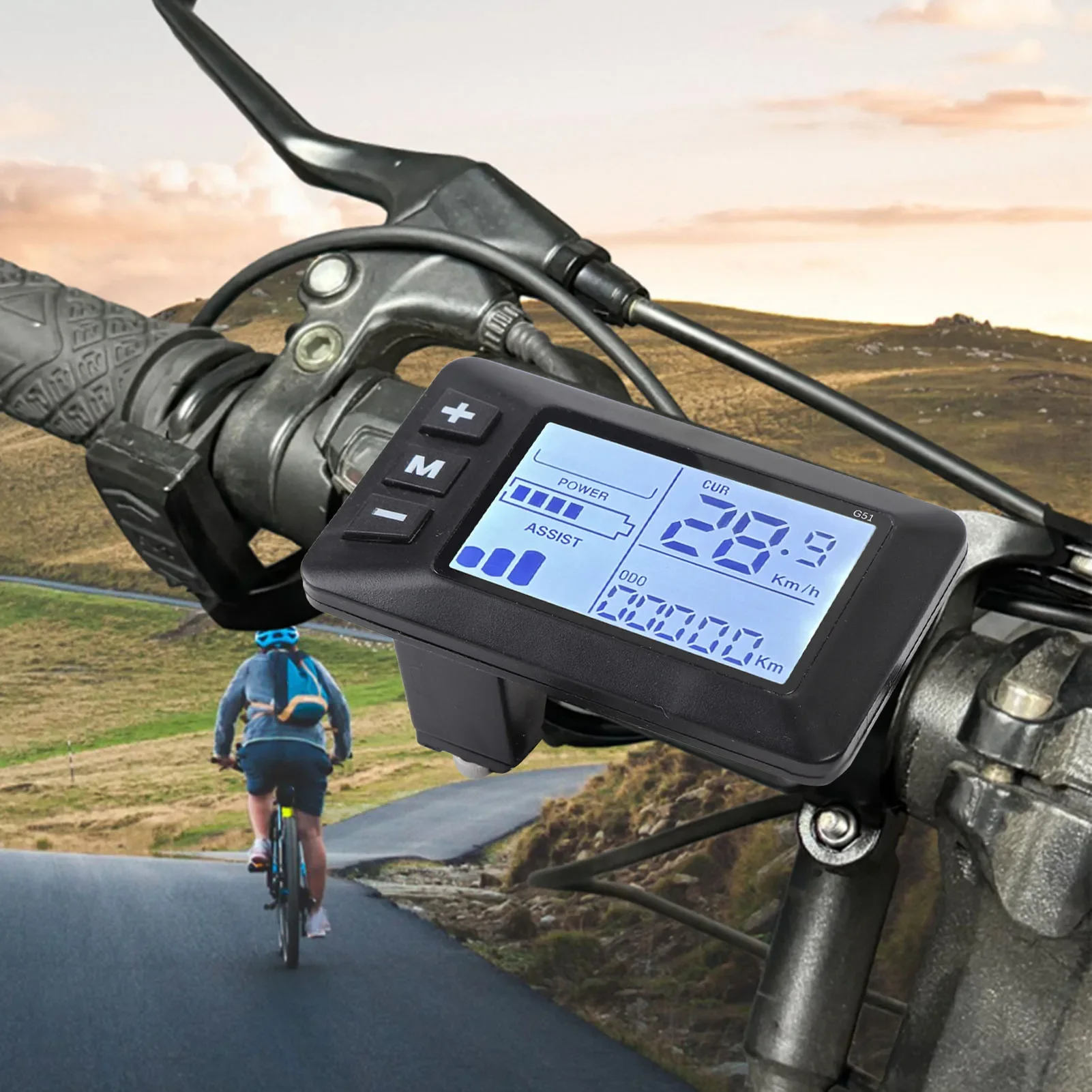 Electric Bike Modification Control Panel 5 Pin Connector LCD Display Bicycle Speedometer Electric Scooter LCD Panel Controller