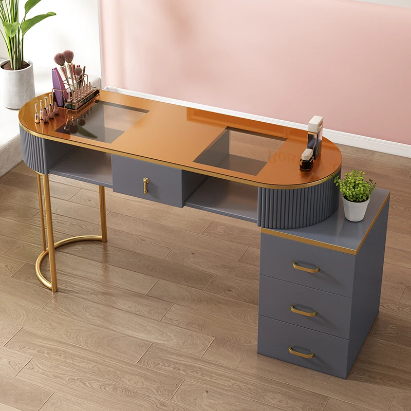 

Drawers Nail Table Drawers Luxury Display Professional Manicurist Tables Equipment Mesa De Manicure Salon Home Furnishings