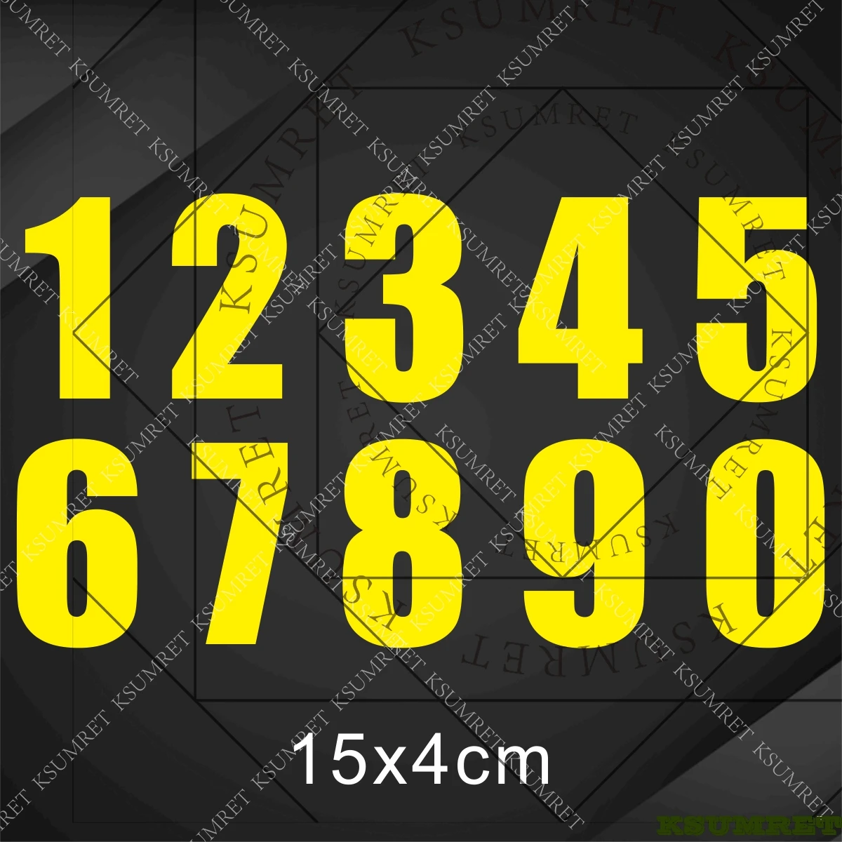رقم 1234567890 ملصقات السيارات العاكسة للدراجات النارية سكوتر موتو ديكور مائي