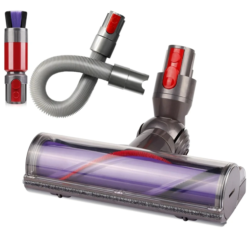 JDZD-クイックリリースモーターヘッドクリーナーの交換,フレキシブル延長ホース,ダストブラシ,dyson v7,v8,v10,v11,v15