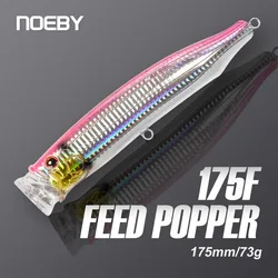 Noeby-Feed Popper Fishing Lures,Topwater Wobbler,Artificial Hard Bait,Tuna Big Game,Amberjack Saltwater Fishing Lures,175mm,73g