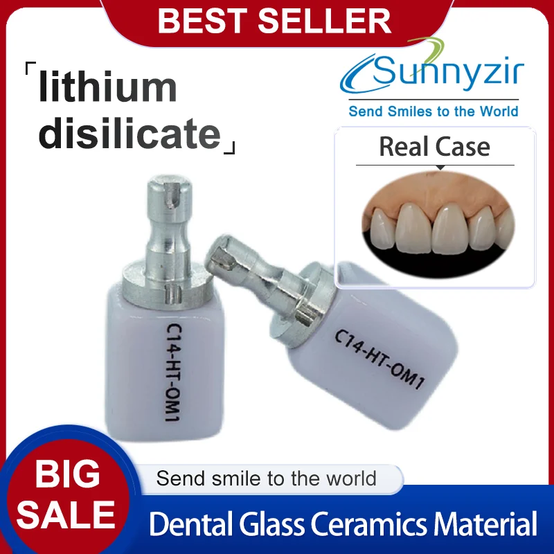 

Sunnyzir Glass Ceramic (C14)-HT/LT(5Pieces) Lithium Disilicate Emax Blocks Material for Sirona MCXL Cad Cam in Dental Lab