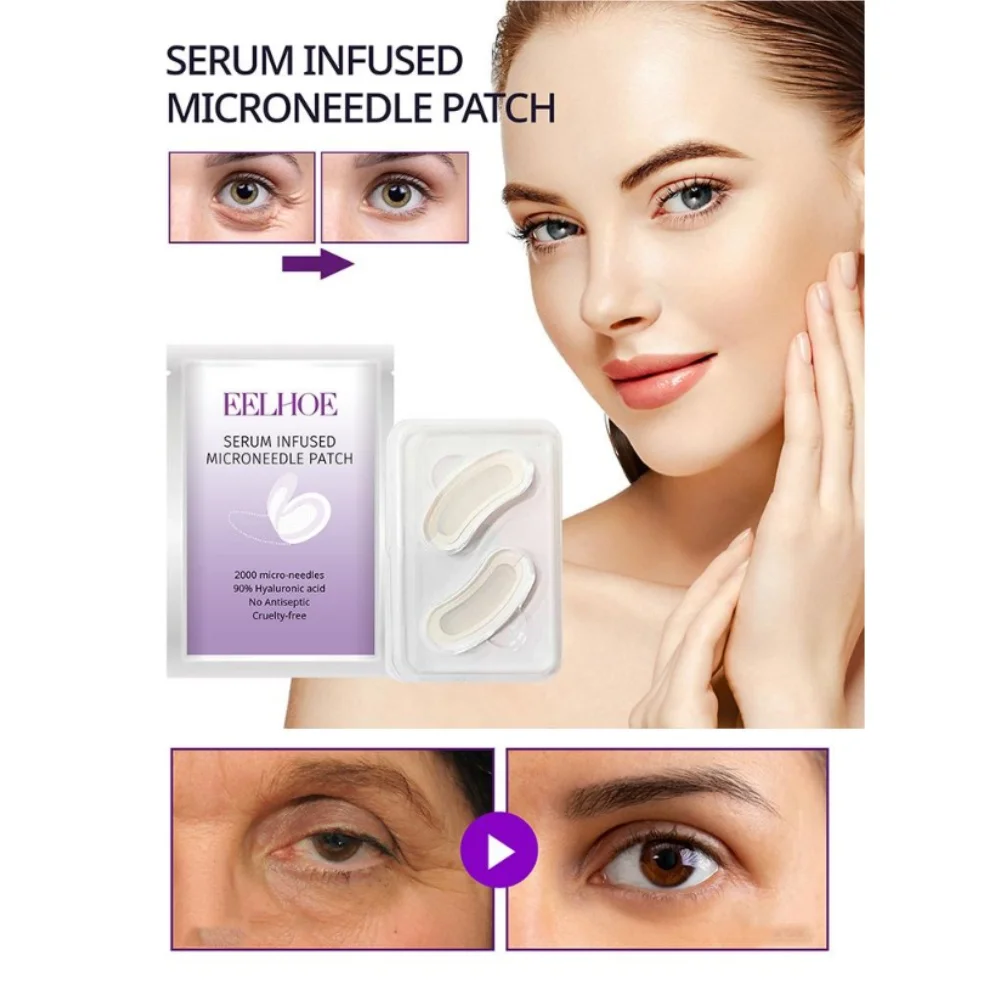 Micro-needle Eye Mask Patch, Lifting Firming Moisturizing Eye Pad Fade Dark Circles Eye Bags Skin Care