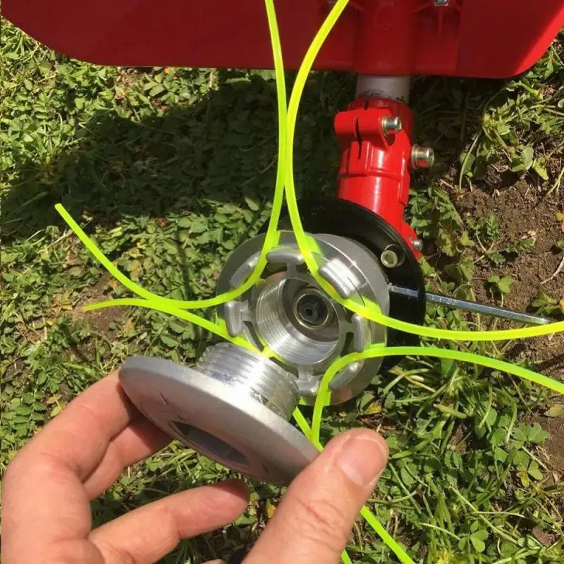 Universal Trimmer Reel Head For Grass With Four String Set Aluminum Garden Grass Brush Cutter Accessories Durable Strimmer Head