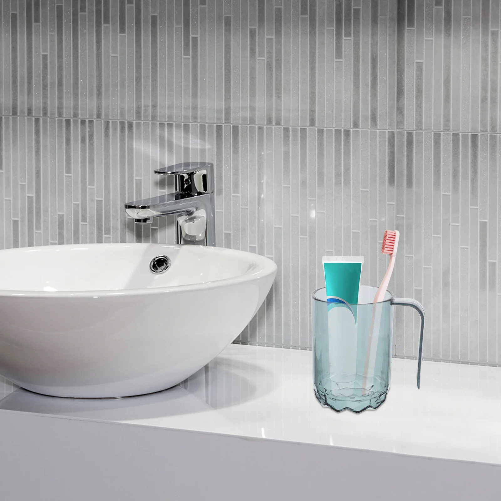 

Nordic Minimalist Toothbrush Cup Lightweight Portable Bathroom Mug For Travel Home Office Safe Plastic Mouth Wash Tumbler