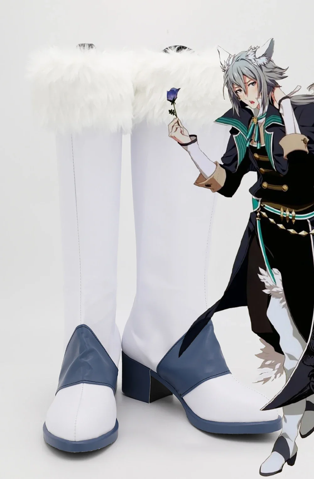 Yotsuba Tamaki Shoes Cosplay Idolish7 Tamaki Yotsuba Cosplay Boots White Shoes Custom Made Any Size