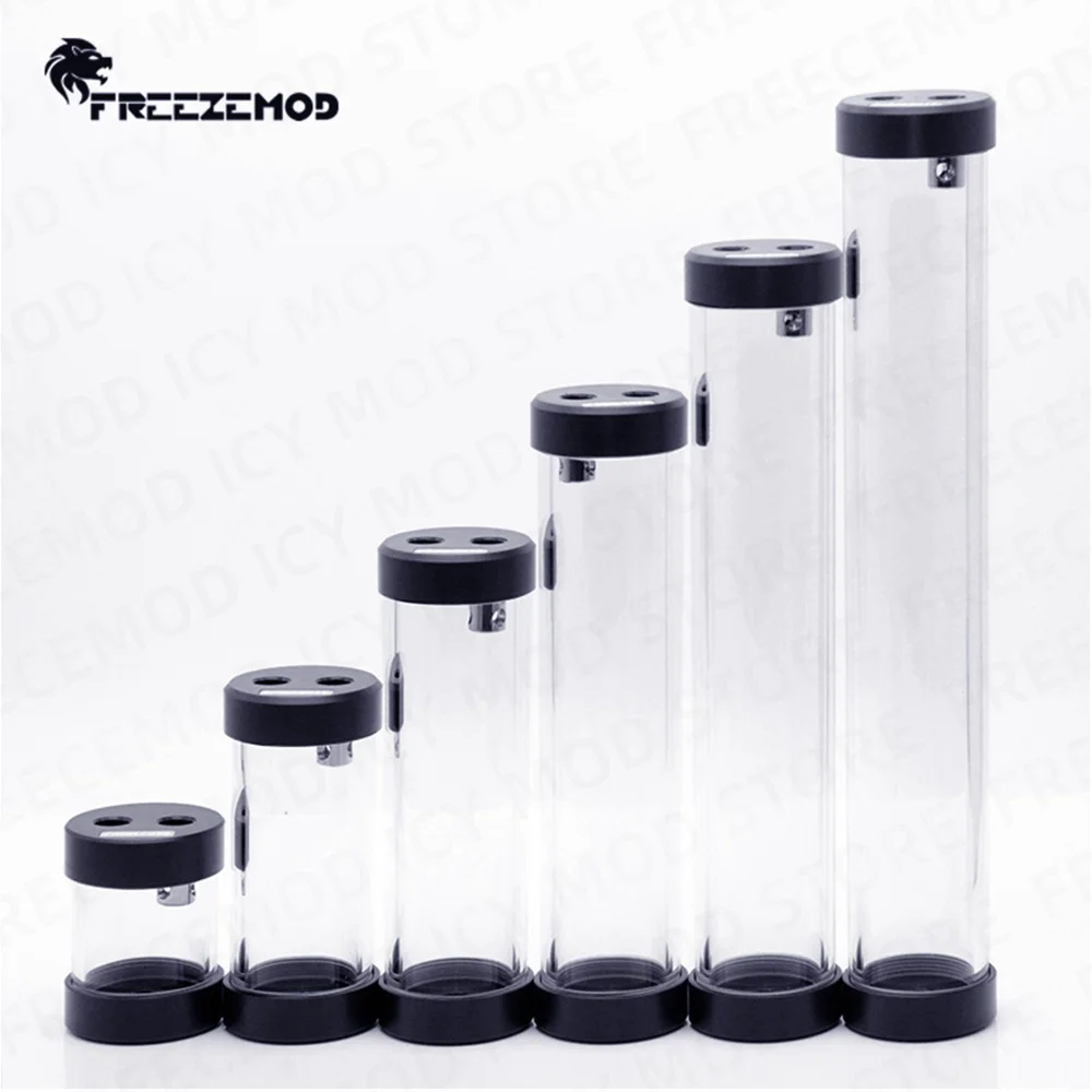 Freezemod Od 50Mm Cilindrisch Reservoir Transperant Watertank Pom Hoes 7/12/17/22/27/32Cm 3 Uitlaten 320Mm YSX-PMB