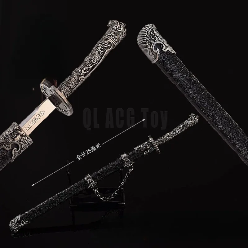 

26cm Cold Weapons Series XiuChun Knife Chinese Anime Peripherals Metal Model Sword Accessorie Ornament Collections Toy for Boy